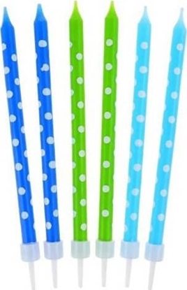 Picture of GoDan wieczki urodzinowe w grochy dla chopców - 24 szt. uniwersalny