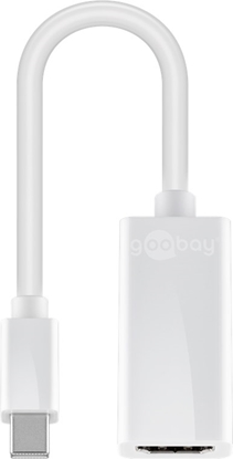 Picture of Goobay | Mini DisplayPort/HDMI adapter cable 1.1 | 51729 | White | Mini DisplayPort male | HDMI female (Type A)