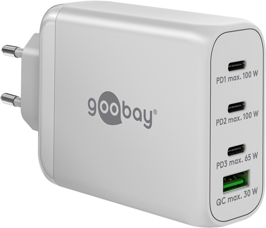 Picture of Goobay 65556 USB-C PD Multiport Quick Charger (100 W), White