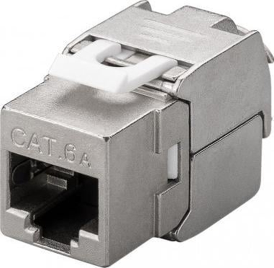 Изображение Goobay CAT 6A gniazdo Keystone RJ45 , STP, 500 MHz, slim-line