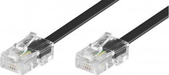 Picture of Goobay GOOBAY 10x ISDN Modular connection cable 3 meter black RJ45 connector 8P4C to RJ45 connector 8P4C - 50255