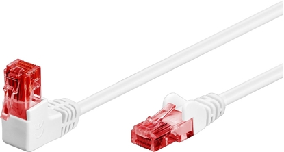 Attēls no Goobay GOOBAY Patchcord U/UTP Kat. 6 Prosty / Ktowy 90 Biay 1m