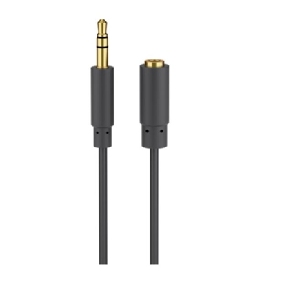 Attēls no Goobay | Headphone and audio AUX extension cable; 3.5 mm; 3-pin; slim | 97122