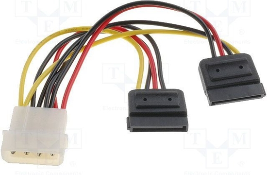 Picture of Goobay Molex - SATA x2, 0.13m, Wielokolorowy (68524)