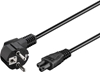 Picture of Goobay Power supply cord (CEE/7/7 to mickey), angled 68004 1.8 m, Black