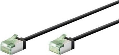 Изображение Goobay Ultra-elastyczny CAT 8.1 kabel krosowy, slim, U/FTP, czarny - Dugo kabla 0.5 m