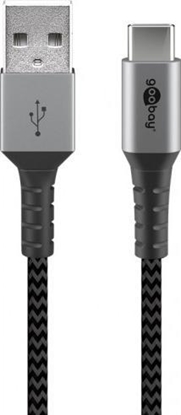 Picture of Goobay | USB-C to USB-A Textile Cable with Metal Plugs | 49296 | USB-C to USB-A