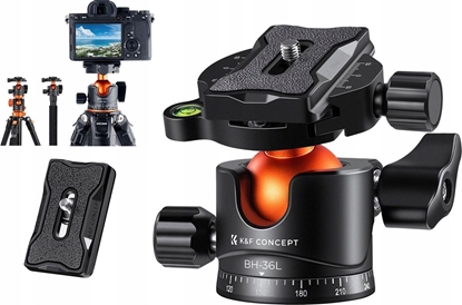 Изображение Gowica Kf Gowica Kulowa PANORAMICZNA 3D 16kg Aluminium Arca Swiss / K&F CONCEPT / BH-36L