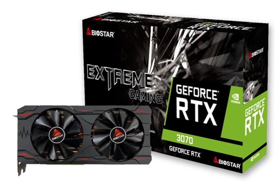 Picture of Graphics Card|BIOSTAR|NVIDIA GeForce RTX 3070|8 GB|GDDR6|256 bit|PCIE 4.0 16x|GPU 1500 MHz|Dual Slot Fansink|1xHDMI|3xDisplayPort|VN3706RM82