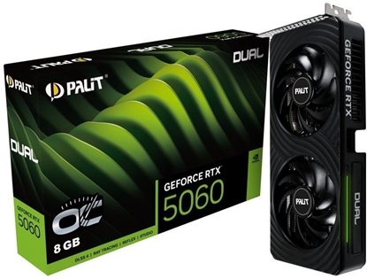 Attēls no Karta graficzna Palit GeForce RTX 5060 Dual OC 8GB GDDR7 DLSS4 (NE75060S19P1-GB2063D)