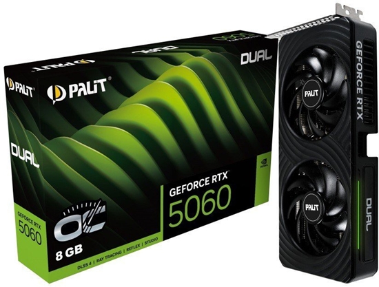 Picture of Karta graficzna Palit GeForce RTX 5060 Dual OC 8GB GDDR7 DLSS4 (NE75060S19P1-GB2063D)