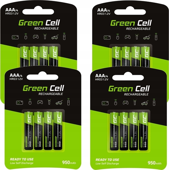 Picture of Green Cell Bateria Rechargeable AAA / R03 950mAh 16 szt.