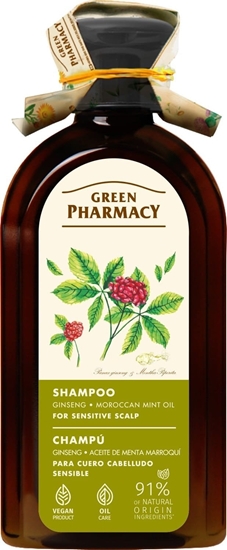 Изображение GREEN PHARMACY Szampon do wraliwej skóry gowy e-sze i Marokaski olej mitowy 350 ml