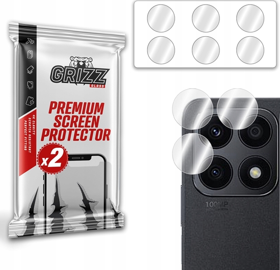 Изображение GrizzGlass Szko na aparat GrizzGlass HybridGlass Camera Honor X8a