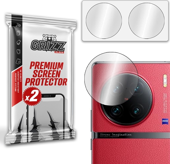 Изображение GrizzGlass Szko na aparat GrizzGlass HybridGlass Camera Vivo X90 Pro+ Plus