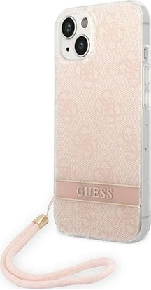 Attēls no Guess Etui Guess do iPhone 14 Plus 6,7" róowy/pink hardcase 4G Print Strap