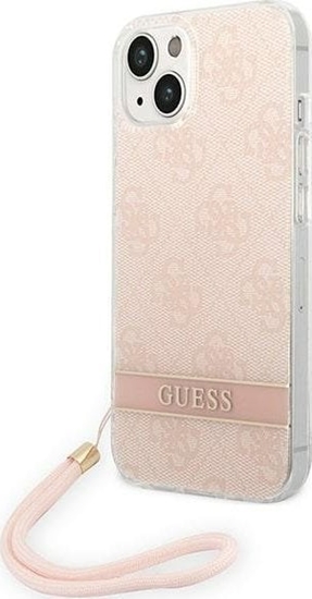Picture of Guess Etui Guess do iPhone 14 Plus 6,7" róowy/pink hardcase 4G Print Strap