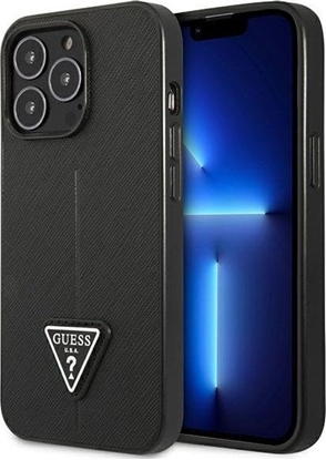 Attēls no Guess Etui do iPhone 14 Pro 6,1" czarny/black hardcase SaffianoTriangle Logo
