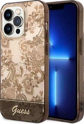 Attēls no Guess Etui Guess do iPhone 14 Pro 6,1" ochre hardcase Porcelain Collection