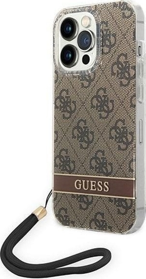 Picture of Guess Etui Guess do iPhone 14 Pro Max 6,7" brzowy/brown hardcase 4G Print Strap