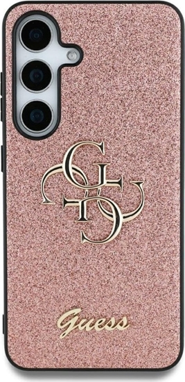 Picture of Guess Fixed Glitter Big 4G Metal Logo Case for Samsung Galaxy S25 Ultra Pink