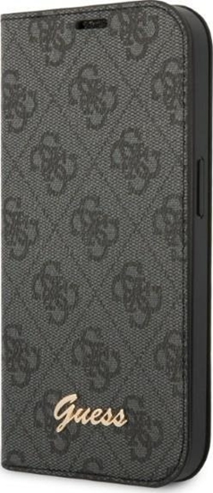 Picture of Guess Etui Guess GUBKP14SHG4SHK Apple iPhone 14 czarny/black book 4G Vintage Gold Logo