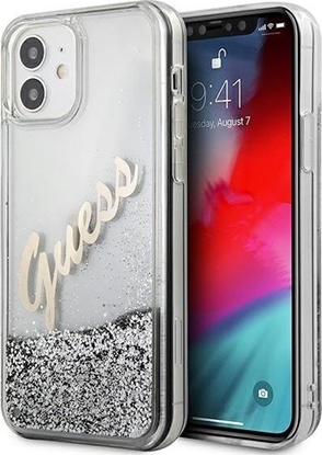 Attēls no Guess Etui Guess GUHCP12SGLVSSI Apple iPhone 12 mini srebrny/silver hardcase Glitter Vintage Script