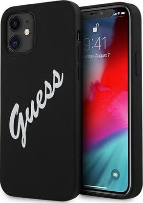 Attēls no Guess Etui Guess GUHCP12SLSVSBW Apple iPhone 12 mini czarno biay/black white hardcase Silicone Vintage