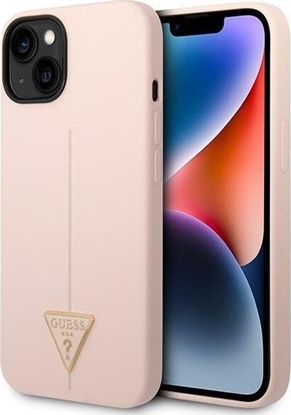 Attēls no Guess Etui Guess GUHCP14SSLTGP Apple iPhone 14 róowy/pink hardcase Silicone Triangle