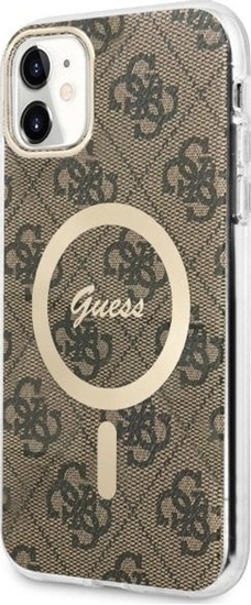 Picture of Guess Etui Guess GUHMN61H4STW Apple iPhone 11 brzowy/brown hardcase 4G MagSafe
