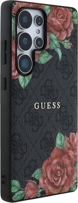 Attēls no Guess PU Leather 4G Flowers Print Metal Classic Logo MagSafe Case for Samsung Galaxy S25 Ultra