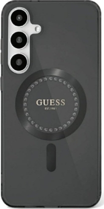 Attēls no Guess Rhinestones Printed Classic Logo MagSafe Samsung Galaxy S25 Ultra case black