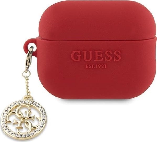 Изображение Guess Guess 3D Rubber 4G Diamond Charm - Etui AirPods Pro 2 (Czerwony)