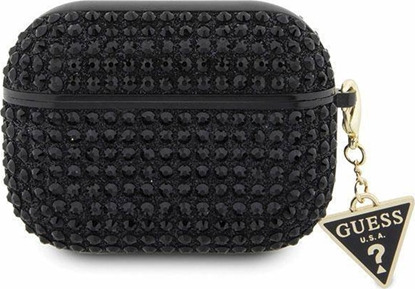 Изображение Guess Oryginalne Etui APPLE AIRPODS PRO Guess Hardcase Rhinestone Triangle (GUAPHDGTPK) czarne