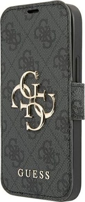 Attēls no Guess GUBKP13X4GMGGR iPhone 13 Pro Max 6,7" szary/czarny book 4G Big Metal Logo