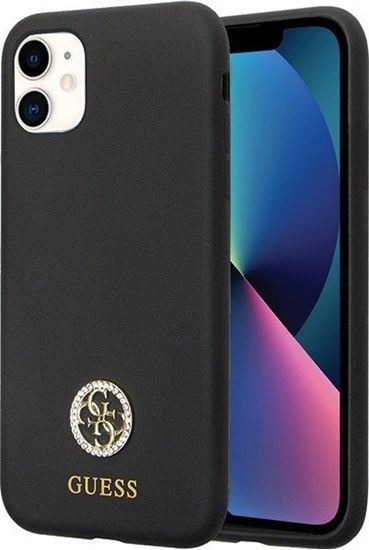Picture of Guess Guess GUHCN614DGPK iPhone 11 / Xr 6.1" czarny/black hardcase Silicone Logo Strass 4G