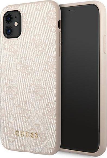 Изображение Guess Guess GUHCN61G4GFPI iPhone 11 6,1" róowy/pink hard case 4G Metal Gold Logo
