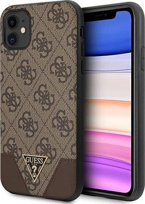 Attēls no Guess GUHCN61PU4GHBR iPhone 11 6,1 brzowy/hardcase 4G Triangle Collection