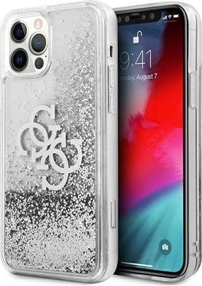 Attēls no Guess Guess GUHCP12LLG4GSI iPhone 12 Pro Max 6,7" srebrny/silver hardcase 4G Big Liquid Glitter