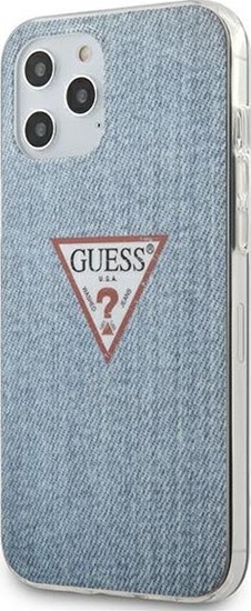 Picture of Guess Guess GUHCP12LPCUJULLB iPhone 12 6,7 Pro Max niebieski/light blue hardcase Jeans Collection