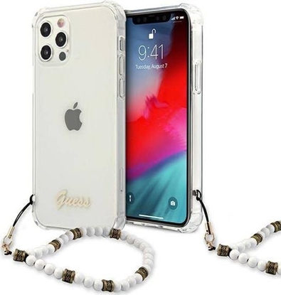 Attēls no Guess Guess GUHCP12MKPSWH iPhone 12/12 Pro 6,1" Transparent hardcase White Pearl