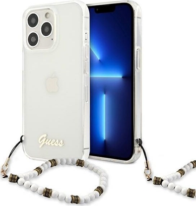 Attēls no Guess Guess GUHCP13LKPSWH iPhone 13 Pro / 13 6,1" Transparent hardcase White Pearl