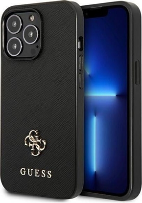 Attēls no Guess GUHCP13LPS4MK iPhone 13 Pro / 13 6,1" czarny/black hardcase Saffiano 4G Small Metal Logo
