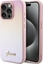 Изображение Guess GUHCP14LPSAIRSP iPhone 14 Pro 6.1" róowy/pink hardcase Saffiano Iridescent Script