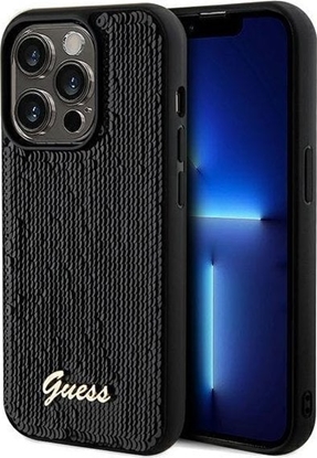 Attēls no Guess Guess GUHCP14LPSFDGSK iPhone 14 Pro 6.1 czarny/black hardcase Sequin Script Metal