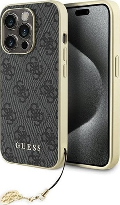Изображение Guess GUHCP15LGF4GGR iPhone 15 Pro 6.1" szary/grey hardcase 4G Charms Collection