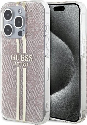Attēls no Guess Guess GUHCP15LH4PSEGP iPhone 15 Pro 6.1" róowy/pink hardcase IML 4G Gold Stripe