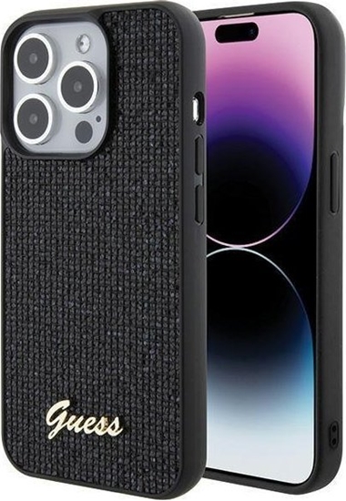Picture of Guess Guess GUHCP15LPMSDGSK iPhone 15 Pro 6.1" czarny/black hardcase Disco Metal Script