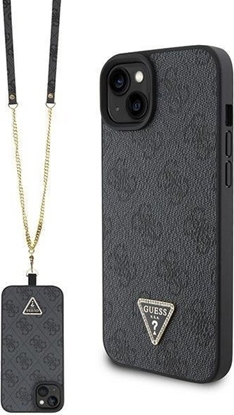 Attēls no Guess GUHCP15MP4TDSCPK iPhone 15 Plus 6.7" czarny/black hardcase Crossbody 4G Metal Logo