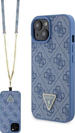 Изображение Guess Guess GUHCP15SP4TDSCPB iPhone 15 6.1" niebieski/blue hardcase Crossbody 4G Metal Logo